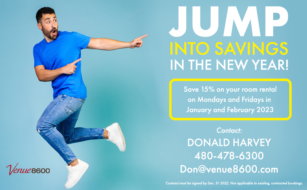 Venue8600 Jan-Feb 2023 'Jump Into Savings' Discounts
